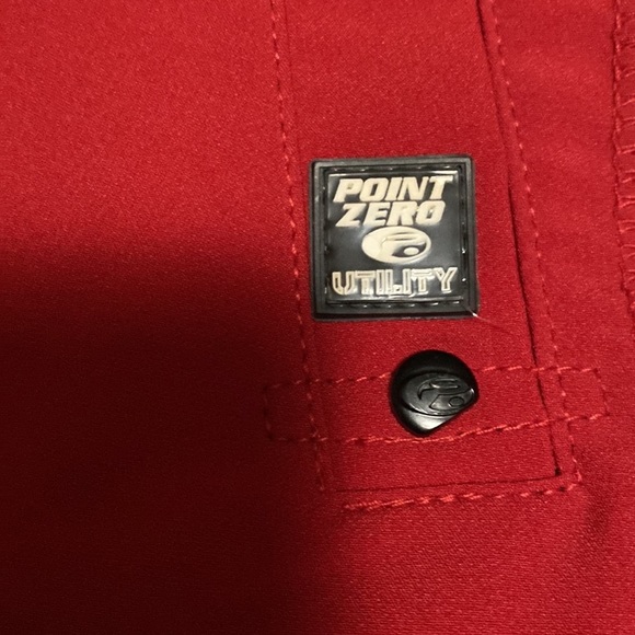 POINT ZERO -  Zip Up Activewear Utility Coat Sz XL red logo appliqué EUC - Picture 10 of 14